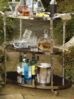 Global Views Arbor Bar Nickel Cart