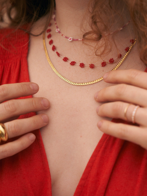 Flower String Necklace