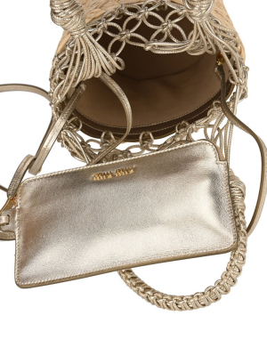 Miu Miu Logo Bucket Bag