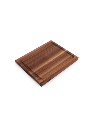 John Boos Reversible 21 Inch Wide 1.5 Inch Thick Au Jus Carving Cutting Board With Deep Juice Groove, 17 X 21 X 1.5 Inches, Walnut
