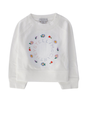 Stella Mccartney Kids Logo Print Crewneck Sweatshirt