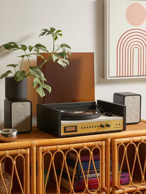 Crosley Coda Record Player With Speakers Shelf System