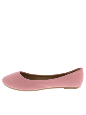 Demi10 Blush Round Toe Ballet Flat