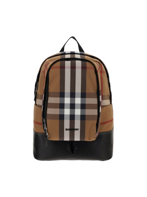 Burberry Large Check Pattern Backpack