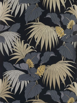 Vernazza Wallpaper In Black And Beige From The Manarola Collection By Osborne & Little