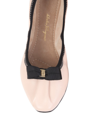 Salvatore Ferragamo Bow Detail Ballerina Flats