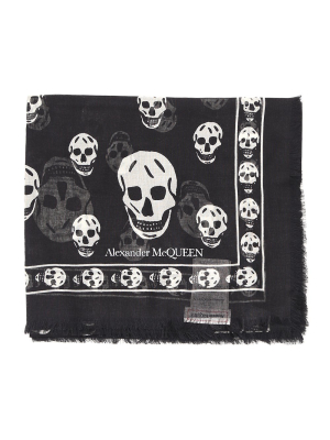 Alexander Mcqueen Skull Print Scarf