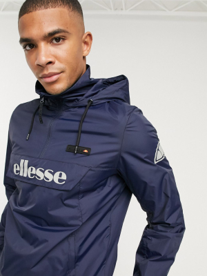 Ellesse Ion Overhead Jacket With Reflective Logo In Navy