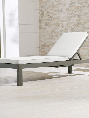 Regatta Grey Wash Chaise Lounge With White Sand Sunbrella ® Cushion