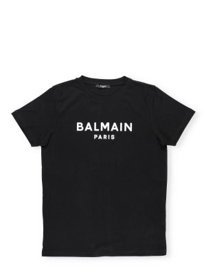 Balmain Kids Logo Printed T-shirt