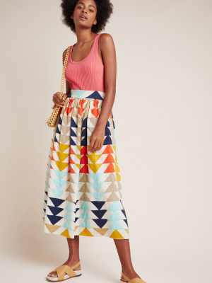 Gianna Abstract Maxi Skirt