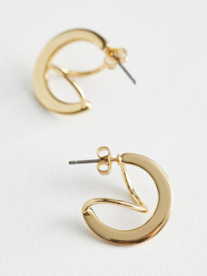 Twisted Back Hoop Earrings