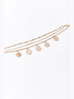 Disc Pendant Chain Bracelet