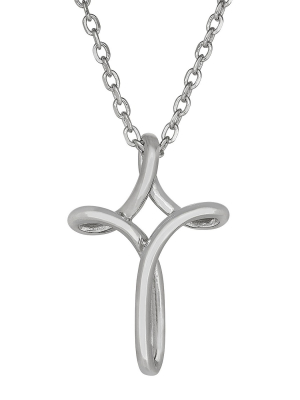 Designer Cross Pendant In Sterling Silver
