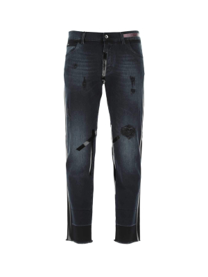 Dolce & Gabbana Distressed Straight Leg Jeans