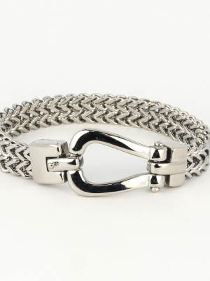 Jean Claude Stainless Steel Horseshoe Closure Bracelet