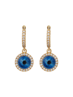 Deep Blue Eye Earrings Xs