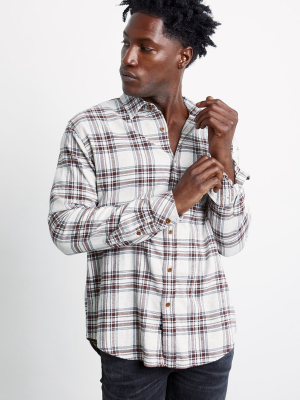 Rails Mens Sussex Shirt - Oat Grey/ Brick