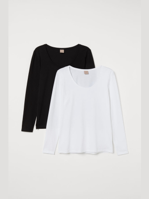 H&m+ 2-pack Jersey Tops