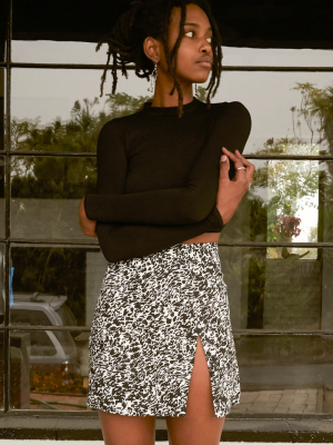 Motel Shenka Animal Print Mini Skirt