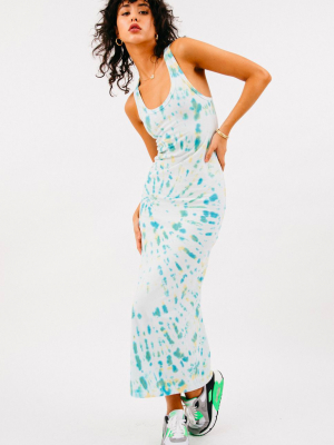 Marine Tie Dye Maxi Tank Dress