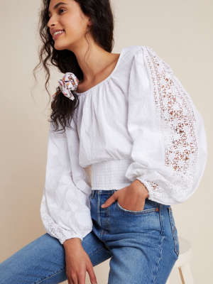 Sinead Lace Peasant Blouse