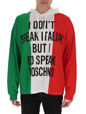 Moschino Italian Printed Hoodie