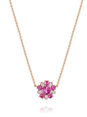 Wonderland Ballerina Pink Sapphire Necklace