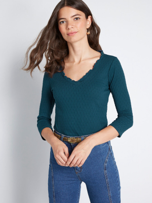 Ready To Ruffle Knit Top