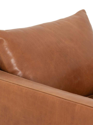 Kaya Leather Swivel Chair, Haven Tobacco