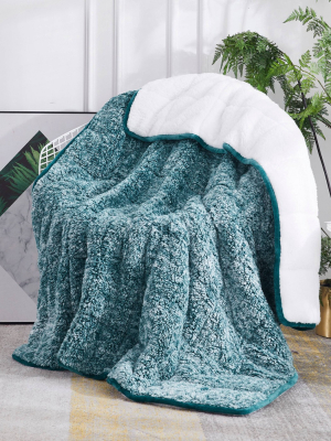 48" X 72" Teddy Sherpa To Sherpa 12lbs Weighted Throw Blanket - Dreamothis