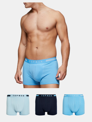 Blue Boxer Trunks 3 Pack*