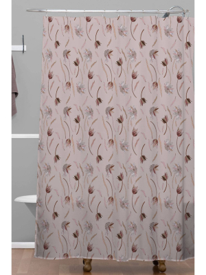 Iveta Abolina Evonne Mauve Shower Curtain Pink - Deny Designs