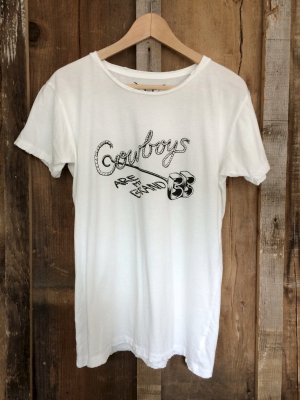 Cowboys Are My Brand Womens Tee White/blk