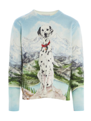 Casablanca Dalmatian Print Sweater