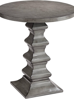 55 Downing Street Ludlow 28" High Gray Slate Accent Table