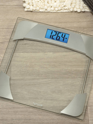 Digital Bathroom Scale With Weight Tracker Clear - Taylor