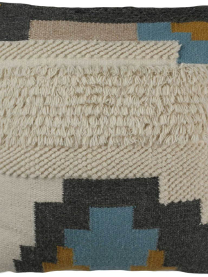 Bisbee Pillow Gold/blue/ivory