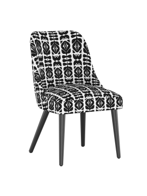 Rounded Back Dining Chair Oslo Block Black - Cloth & Company