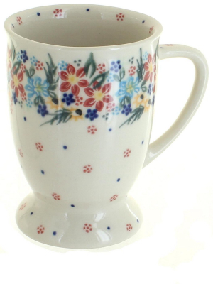 Blue Rose Polish Pottery Tara Pedestal Coffee Mug