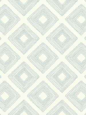 Diamond Sketch Wallpaper In Eggshell Blue From Magnolia Home Vol. 2 By Joanna Gaines