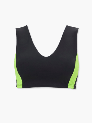 Plus Size Colorblock Sports Bra