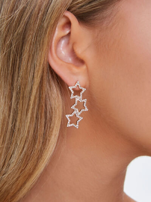 Cutout Star Pendant Drop Earrings