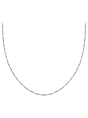 Women's Singapore Chain In Rose Gold Over Sterling Silver - Rose (18")