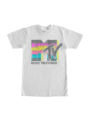 Men's Mtv Retro Logo Drip T-shirt