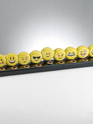 Rite Lite 10.75" Hand Painted Emoji Hanukkah Menorah - Yellow/black