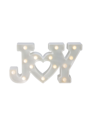 Northlight 12.75" Battery Operated Led Lighted "joy" Christmas Marquee Sign - Warm White
