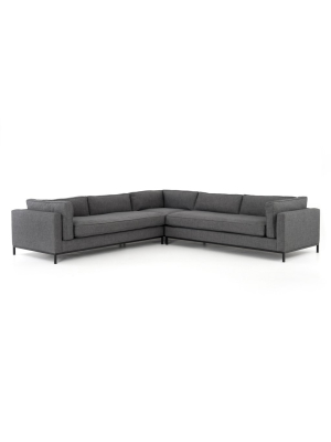 Grammercy Three Piece Sectional In Bennett Charcoal