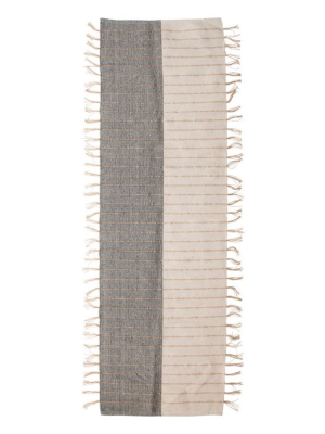 Jute Stripe Two-tone Runner