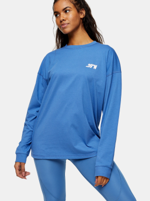 Topshop Active Blue Long Sleeve Sports Top